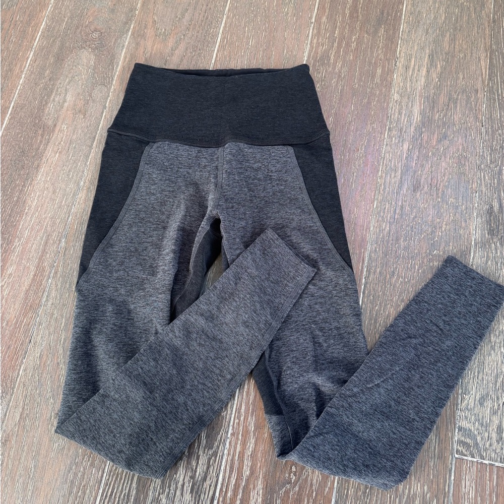 Beyond Yoga Black and Grey Spacedye Leggings - XS